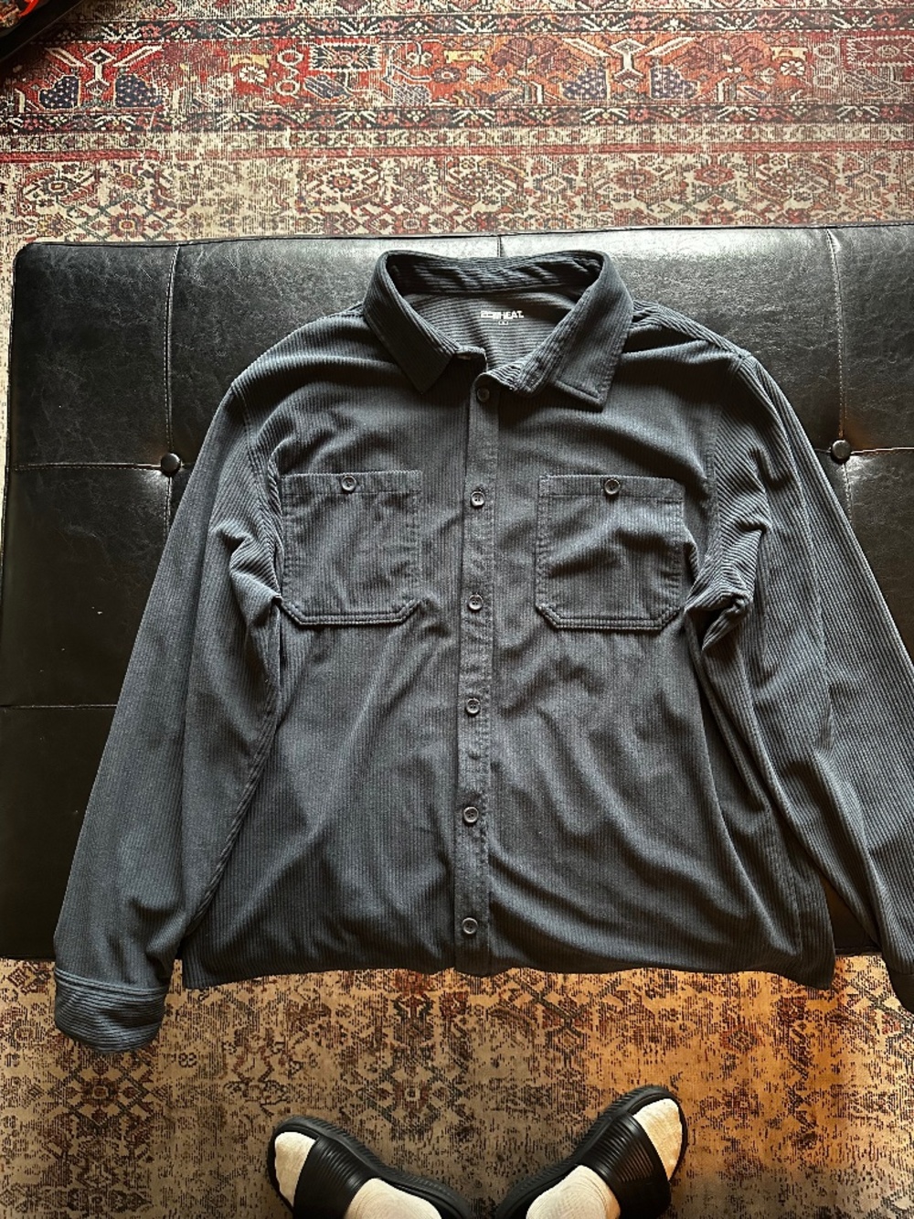 32 Degrees Mens Corduroy Longsleeve Button-down